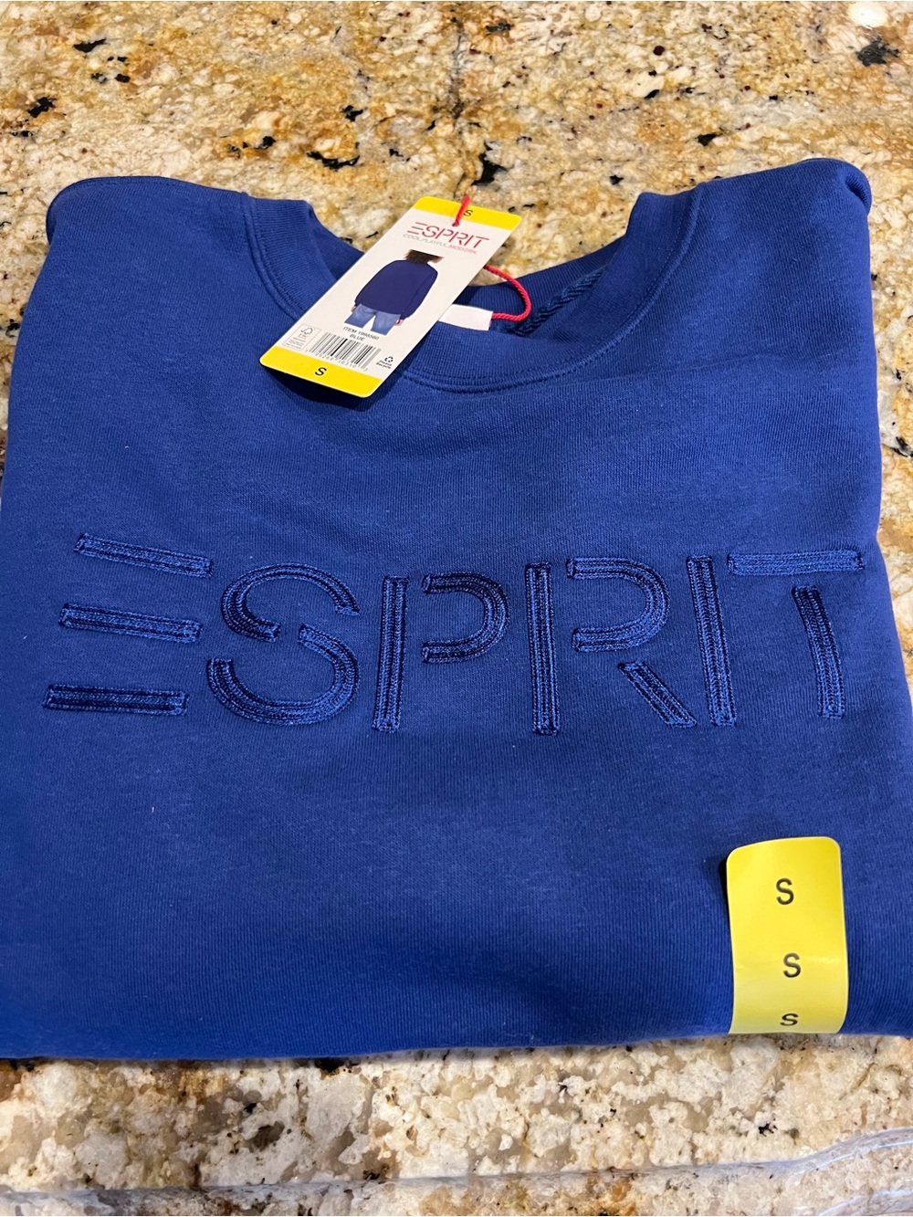 Esprit Royal Blue Embroidered Logo Sweatshirt